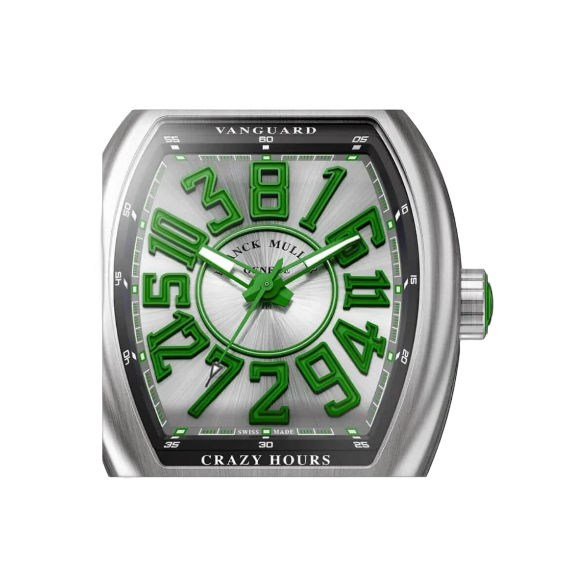 Franck Muller V 45 CH AC VR Vanguard Herrenuhr mit grünem Zifferblatt und Ziffern