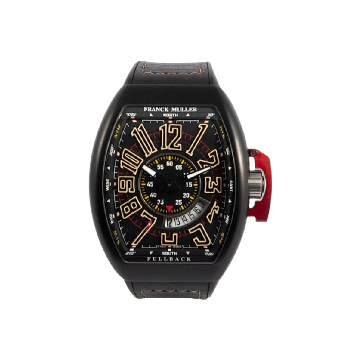 Franck Muller V 45 Sc Dt Lck Tt Nr Mc Bn Vanguard 全黑色男士手表