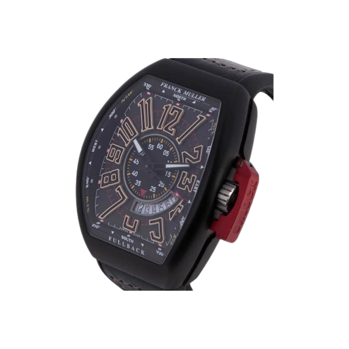 Franck Muller V 45 Sc Dt Lck Tt Nr Mc Bn Vanguard 全黑色男士手表