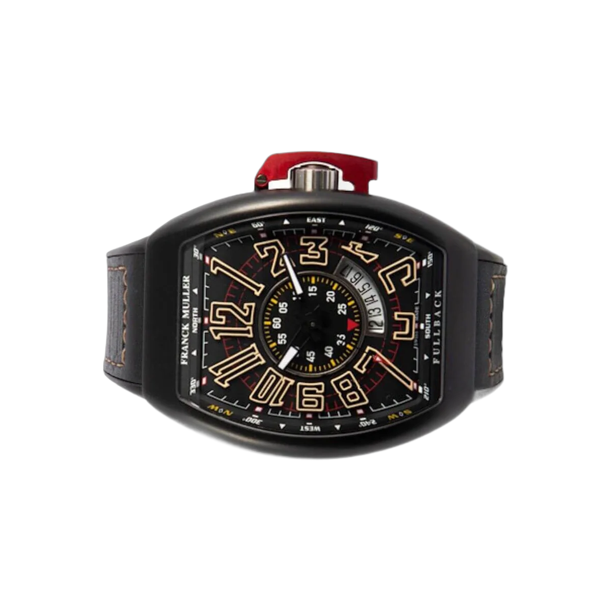 Franck Muller V 45 Sc Dt Lck Tt Nr Mc Bn Vanguard 全黑色男士手表