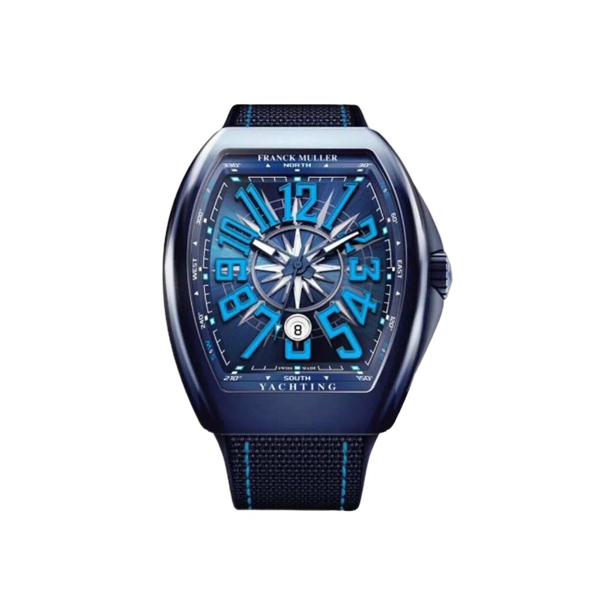 Franck Muller V 45 SC DT YACHT CR BL BL ساعة فانجارد يختنج أزرق داكن