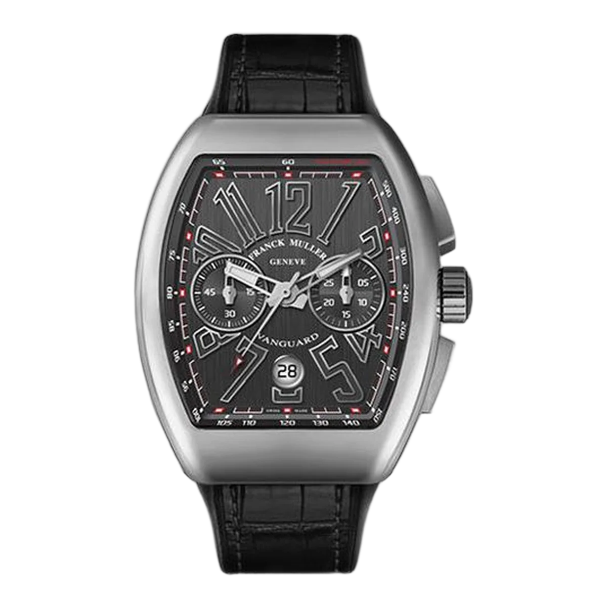 Franck Muller Vanguard 计时不锈钢黑色表盘男士手表