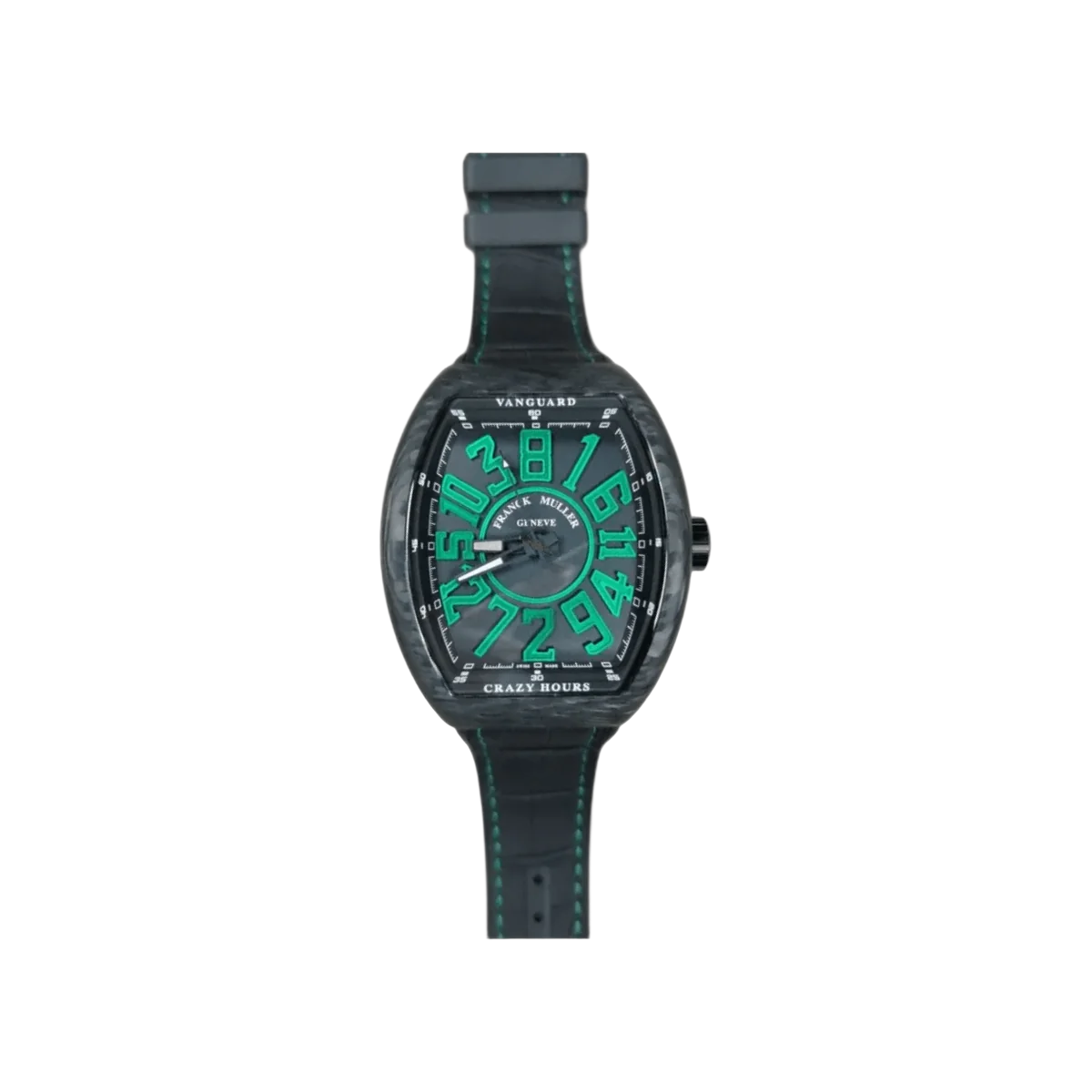 Franck Muller Vanguard Crazy Hours V 45 CH CARBON NR 45mm Schwarzes Zifferblatt Herrenuhr