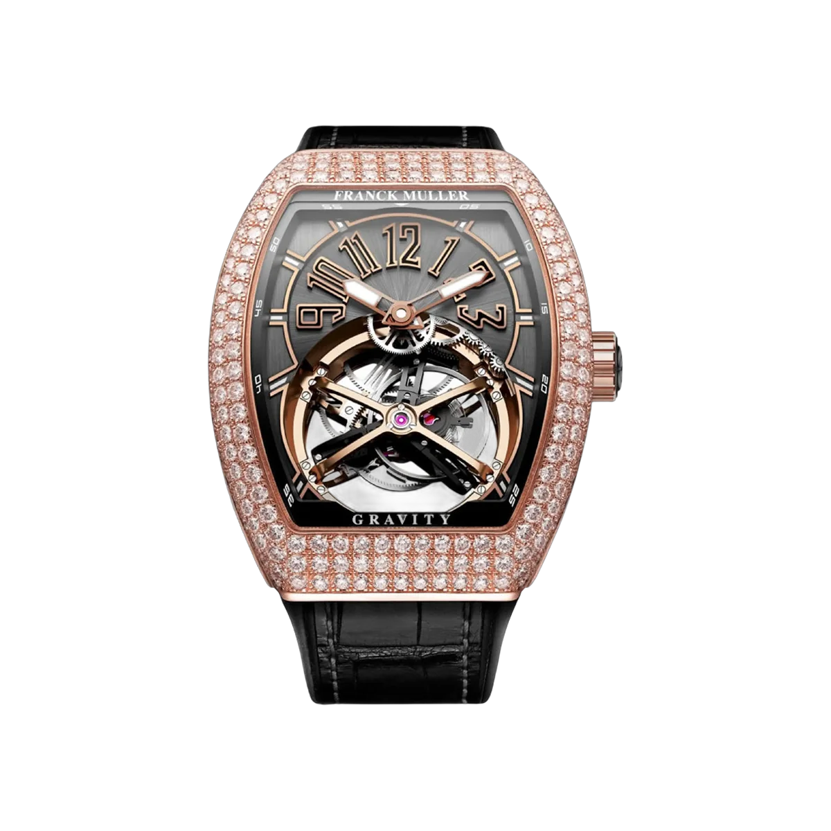 Franck Muller Vanguard Gravity V 45 T GR CS D CD 5N Rotgold 45mm Diamanten Lünette & Zifferblatt Herrenuhr