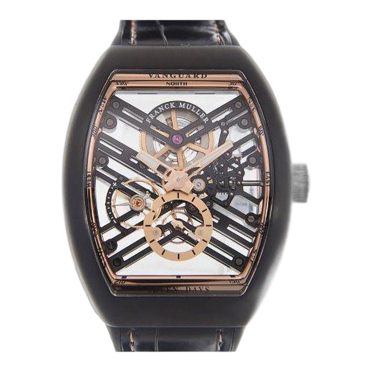 Franck Muller Vanguard Skeleton 44Mm X 53.7Mm Black Ceramic Men's Watch
