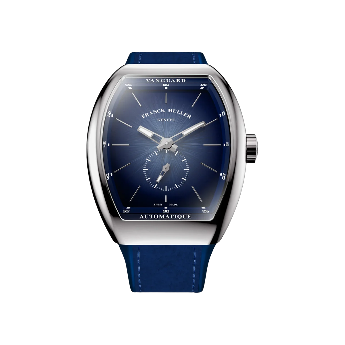Franck Muller Vanguard V 41 S S6 AT FO SFUMATO (BL) ساعة رجالية 41 ملم مينا زرقاء ستانلس ستيل