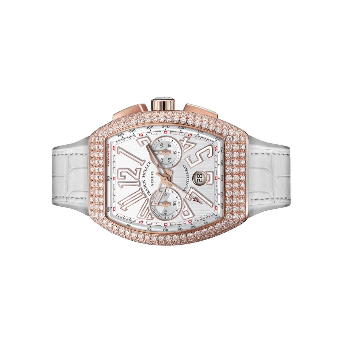 Franck Muller Vanguard V 45 CC DT D 5N BC 5N 玫瑰金 45 毫米白色表盘男士手表