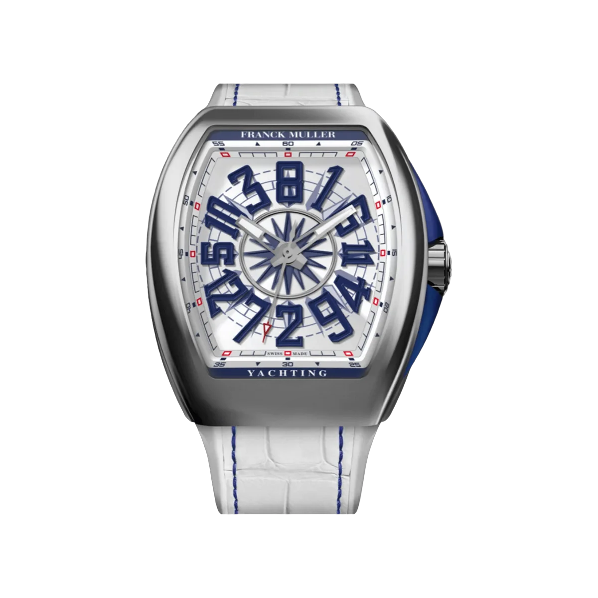 法穆兰 Vanguard V 45 Sc Dt Yachting Ac Bl 白色表盘