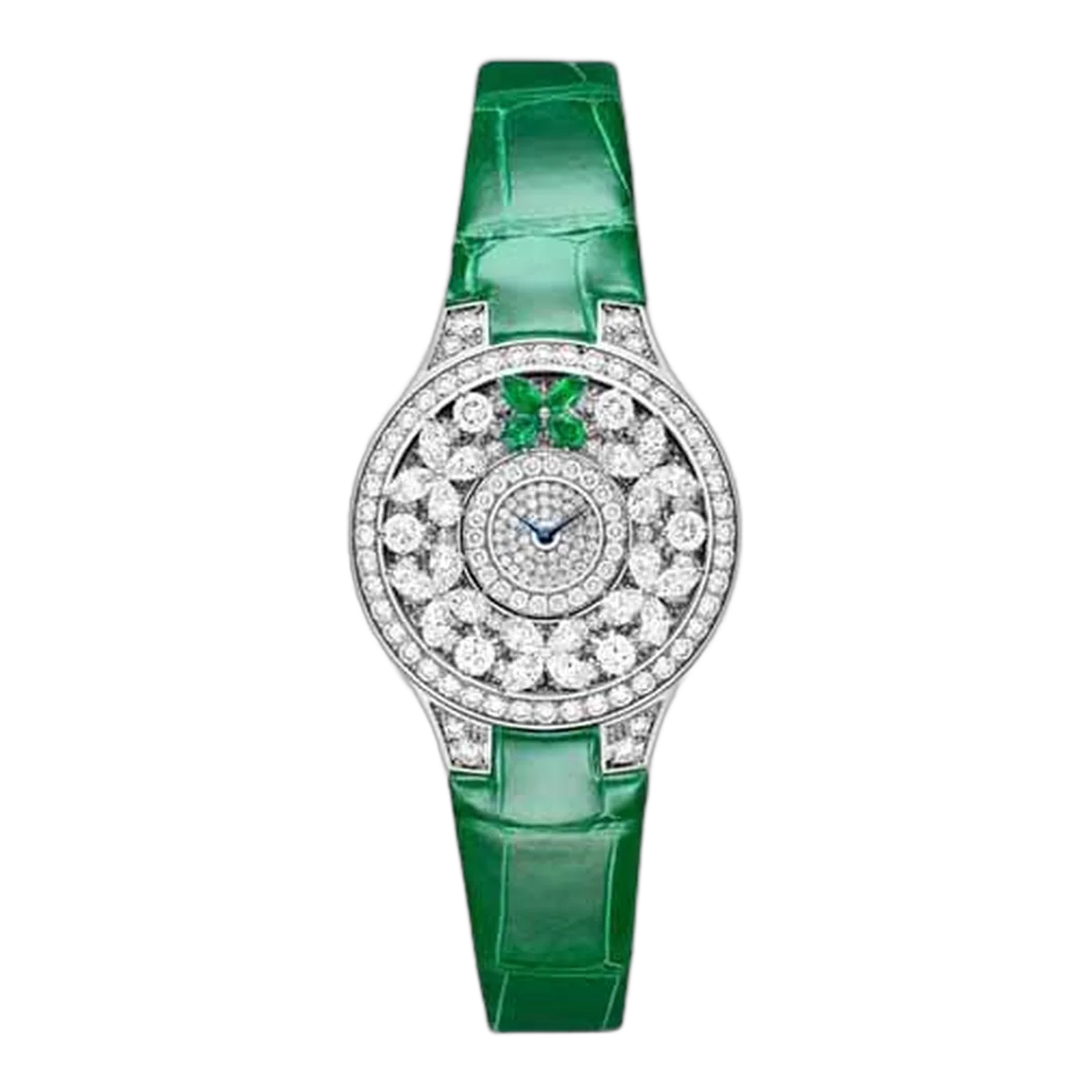 Graff Butterfly Emerald 18Kt White Gold 32Mm Ladies Watch
