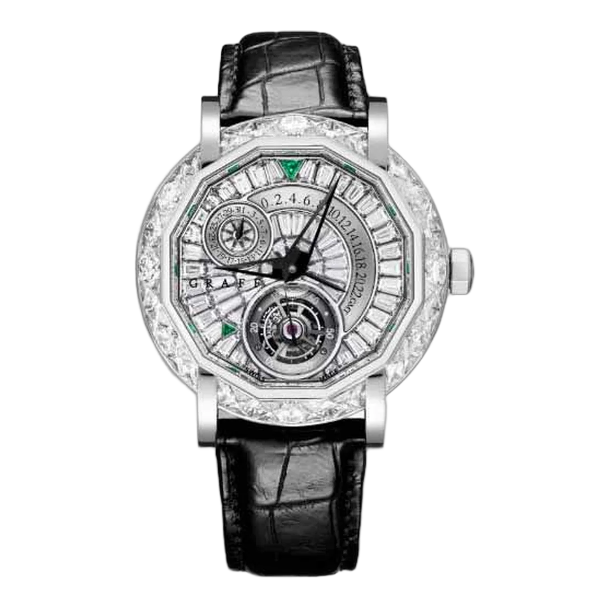 Graff Tourbillon Gmt 47Mm 18K White Gold Men's Watch