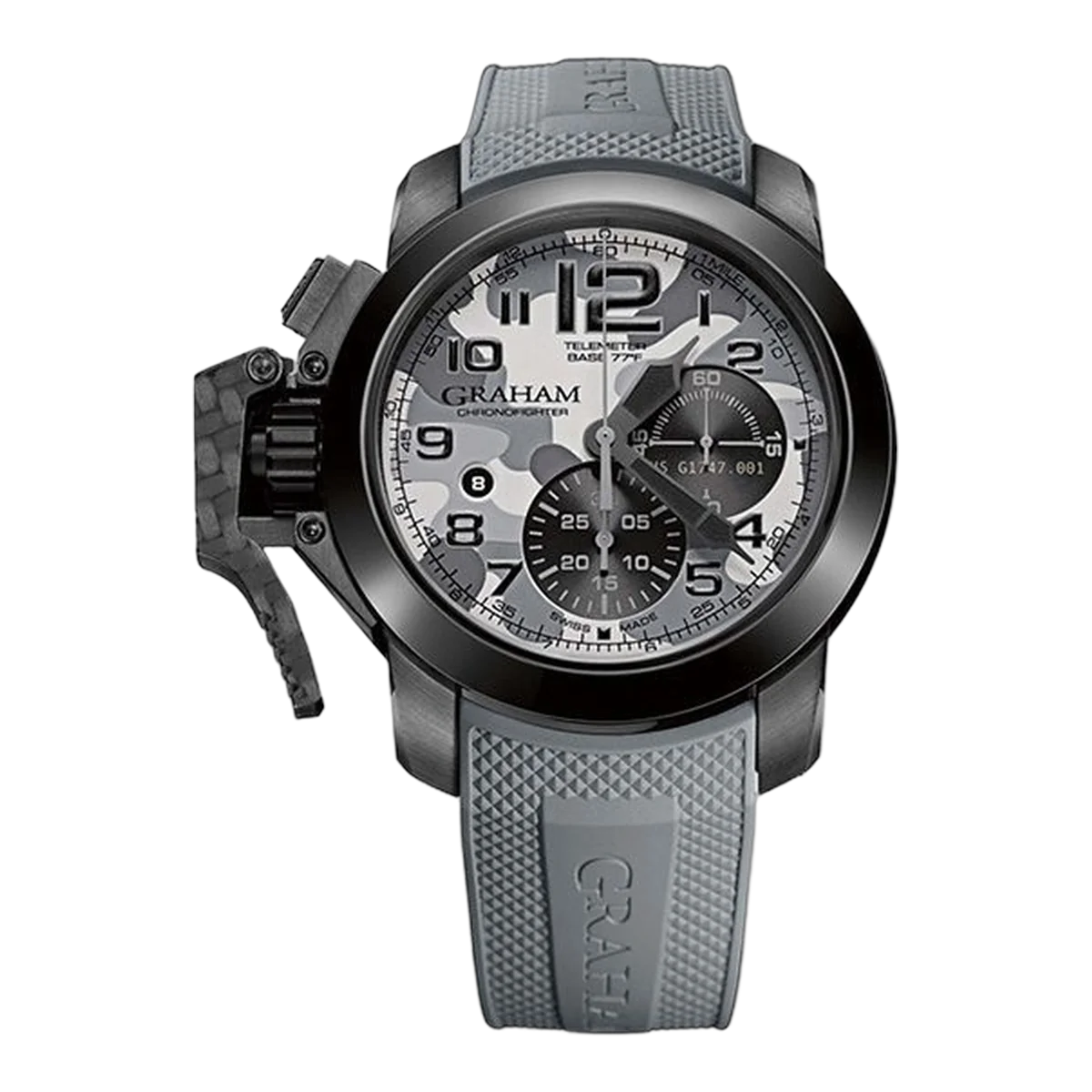 Graham Chronofighter Oversize Black Arrow Farenheit Grey Men's Watch