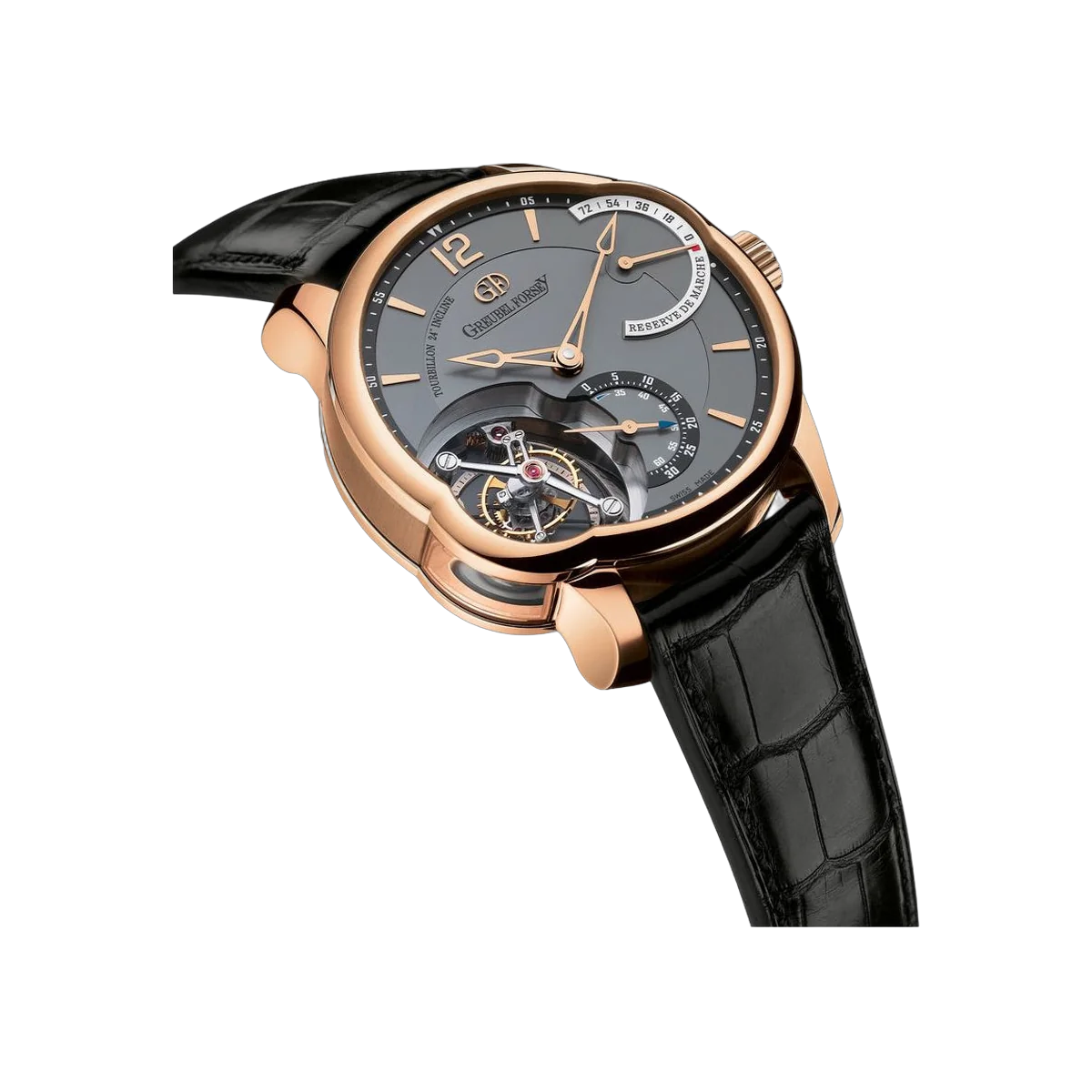 Greubel Forsey Tourbillon 24 Secondes P00296 Rose Gold 43.5mm Gray Dial Men's Watch