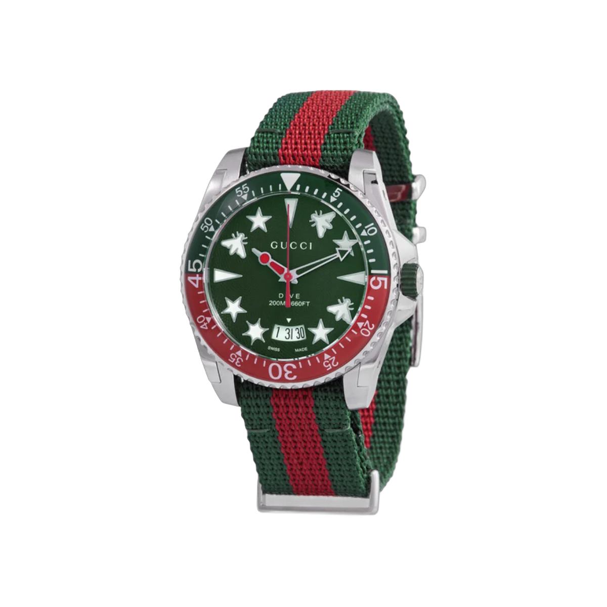 Gucci Dive Quartz YA136339 40mm Green Dial Unisex Watch