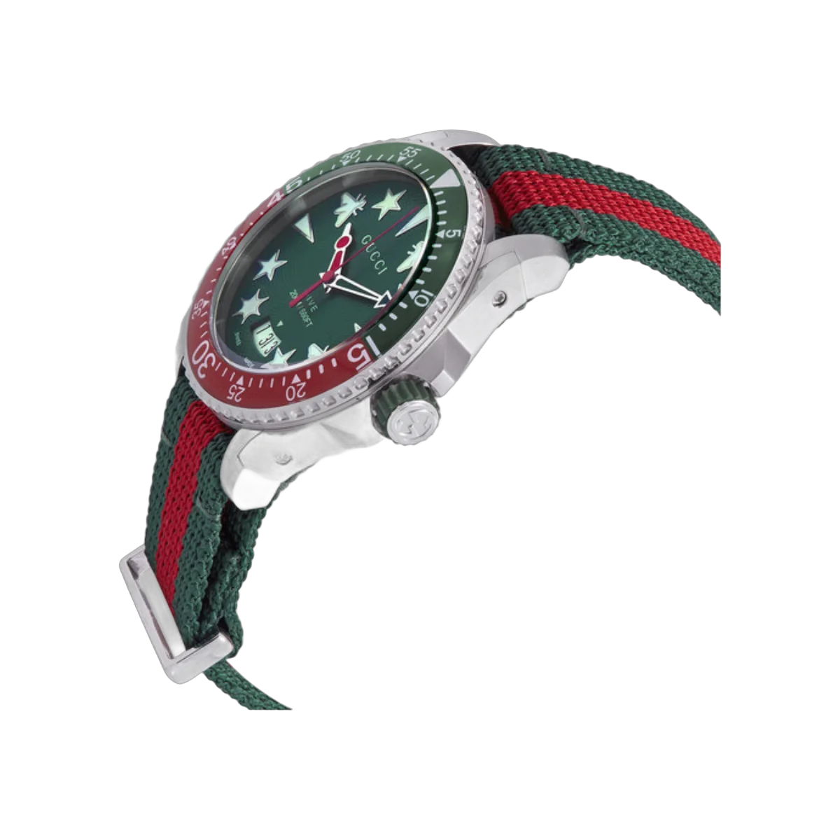 Gucci Dive Quartz YA136339 40 mm Grünes Zifferblatt Unisex-Uhr