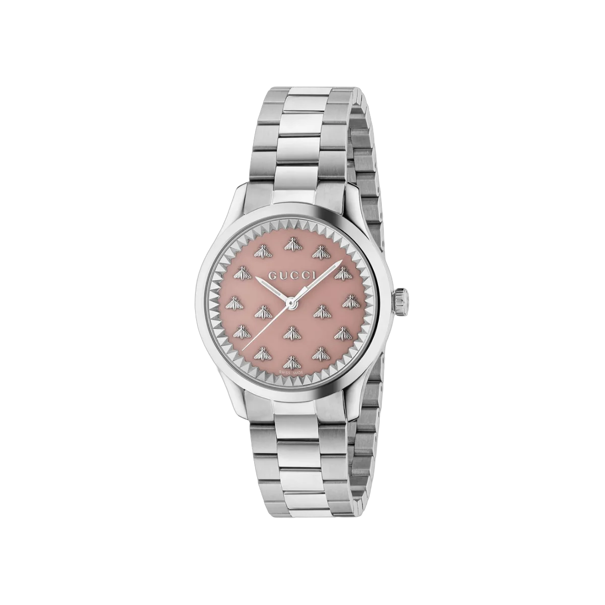 Gucci G-Timeless Quartz YA1265033 32mm Bees Pink Dial Womens Watch