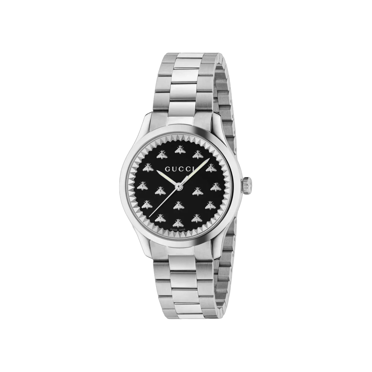 Gucci G-Timeless Quartz YA1265034 32mm MultiBees Onyx Black Dial Womens Watch