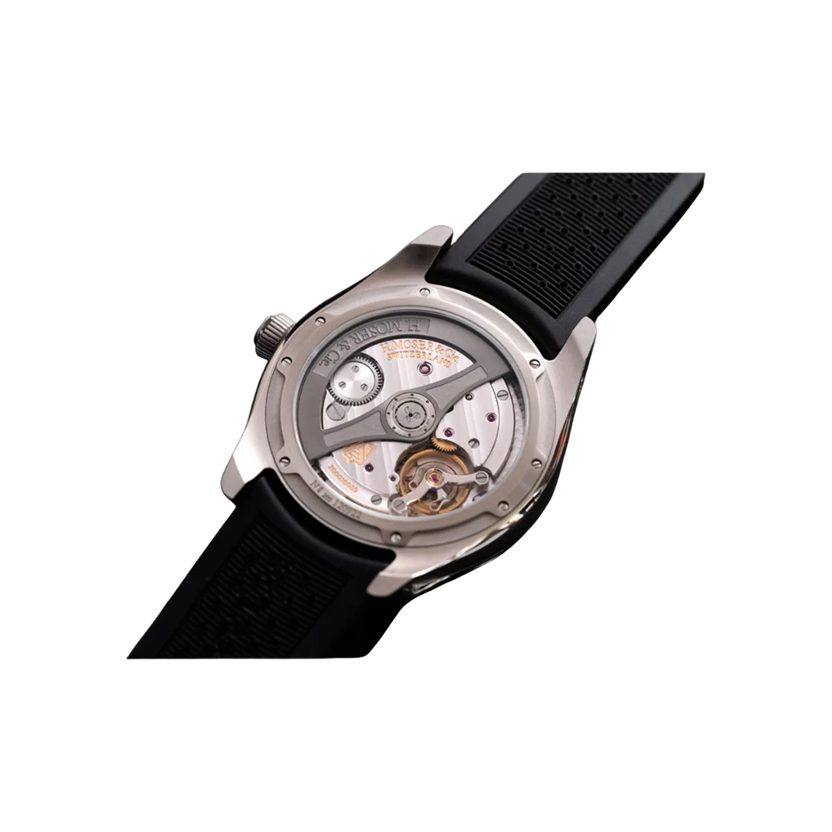 H. Moser & Cie. 先锋中心秒针 3200-1214 不锈钢 42 毫米蓝色旭日纹表盘男士手表