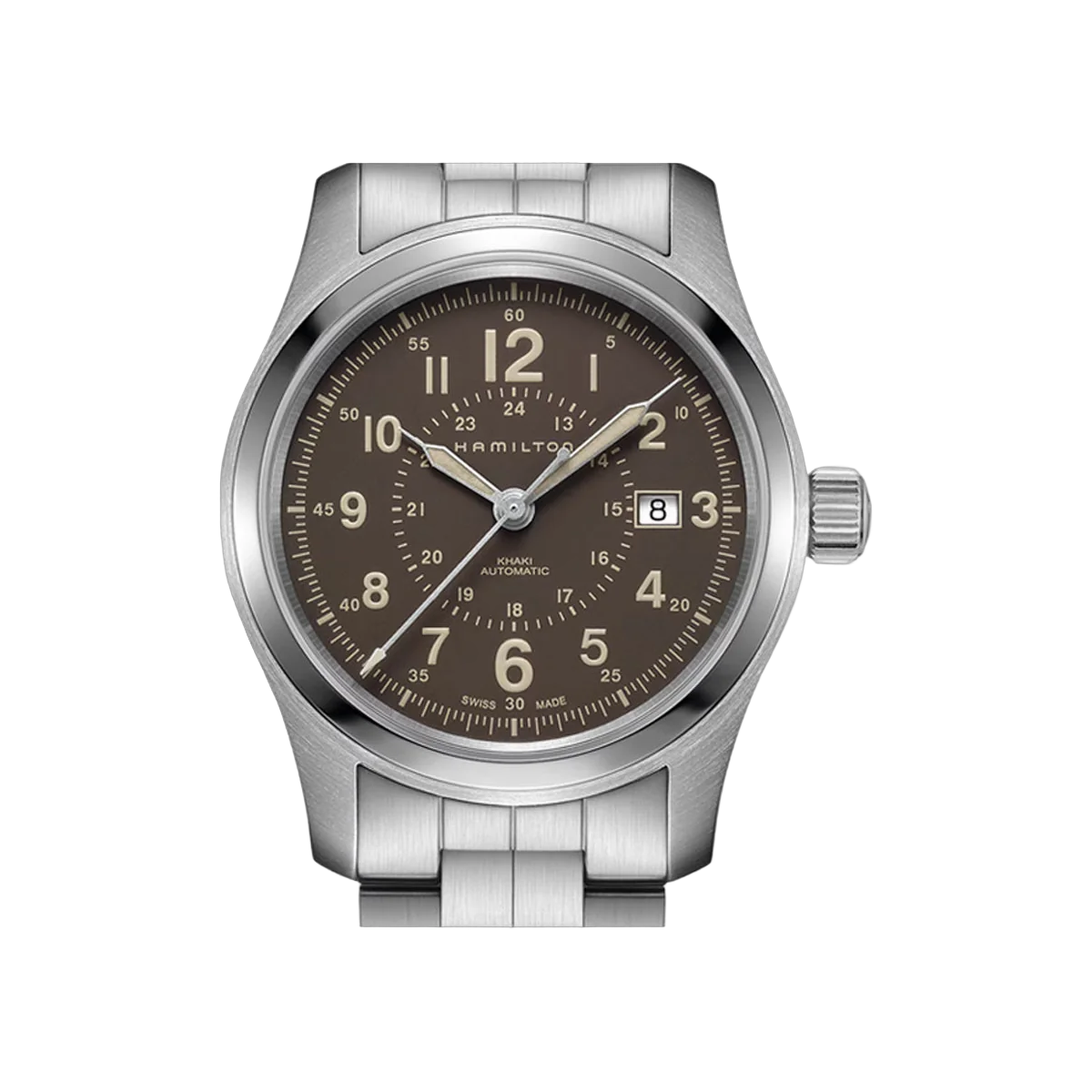 Hamilton Khaki Field H70605193 Stainless Steel 42mm Brown Dial Men's Watch