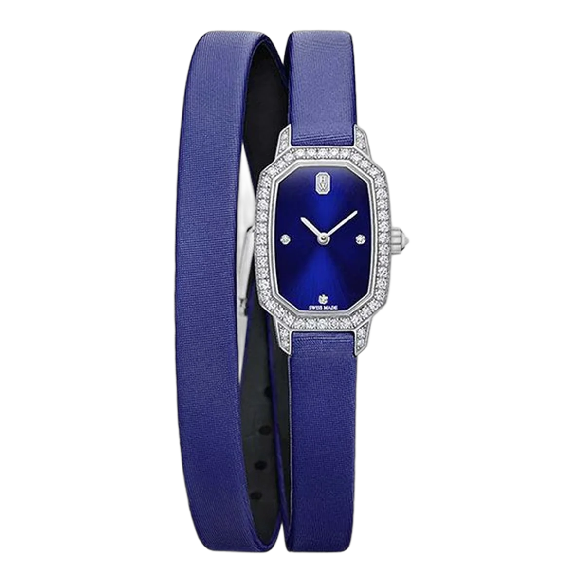 ساعة هاري وينستون إيميرالد كولكشن النسائية من الذهب الأبيض عيار 18 قيراط