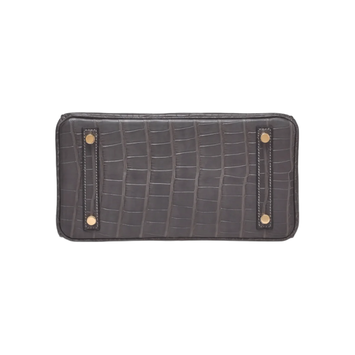 Hermes Birkin 25 Graphite Matte Croco Gold Hardware Handbag