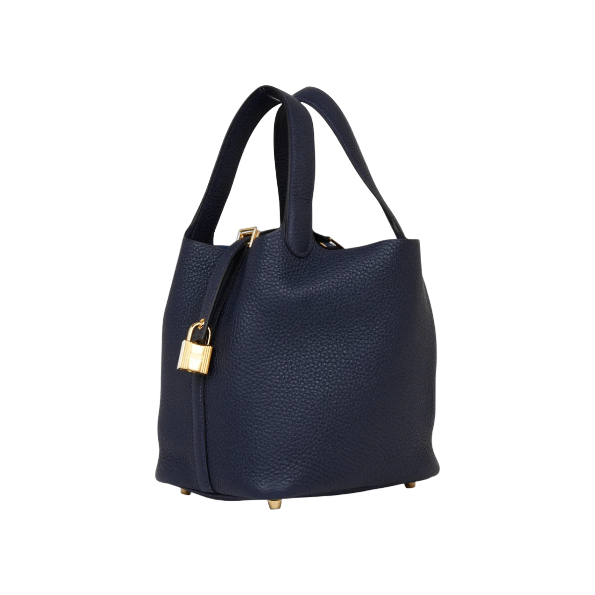 Hermes Picotin 18 Bleu Nuit Taurillon Clemence 皮革 金色五金包