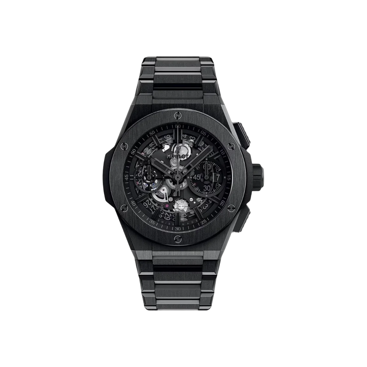 Hublot Big Bang 451.CX.1140.CX Ceramic Integral All Black Chronograph 42mm Schwarzes Zifferblatt Herrenuhr