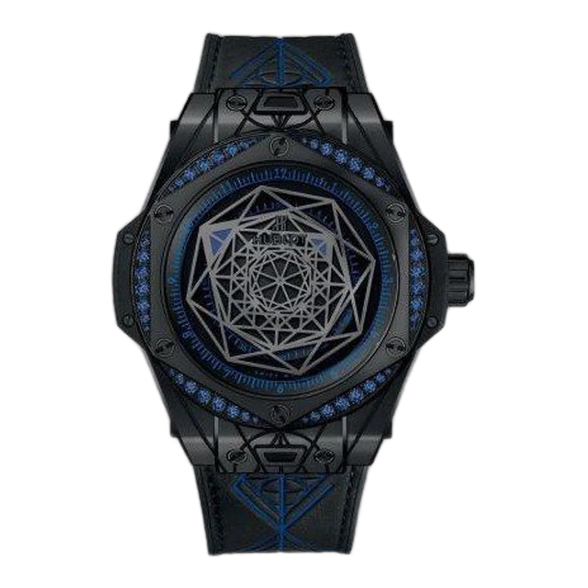 Hublot Big Bang Sang Bleu All Black Blue Limited Edition Of 100 Pieces Ceramic 39Mm Men's Watch