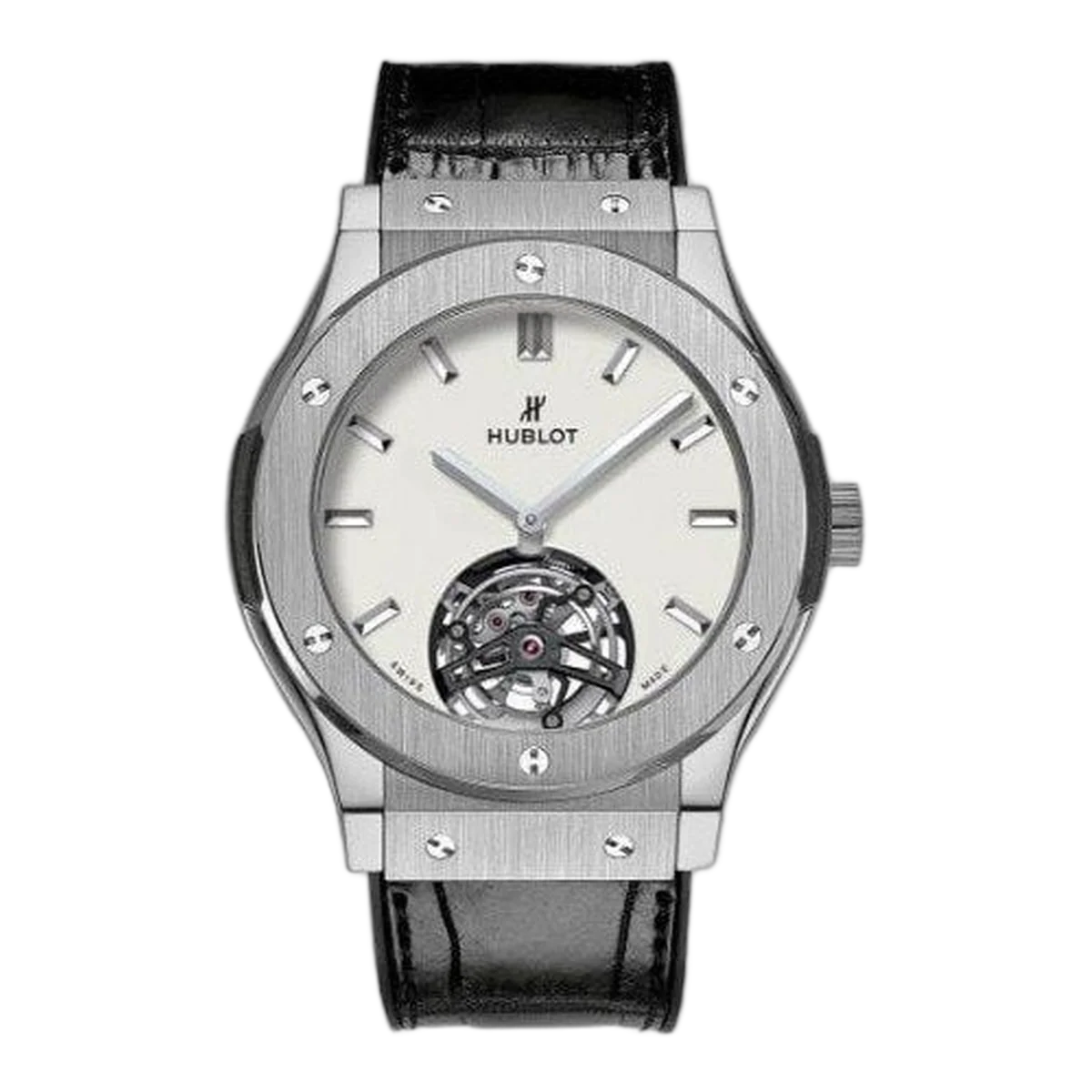 Hublot 经典融合 505.NX.2610.LR 陀飞轮钛金属 45 毫米白色表盘男士手表