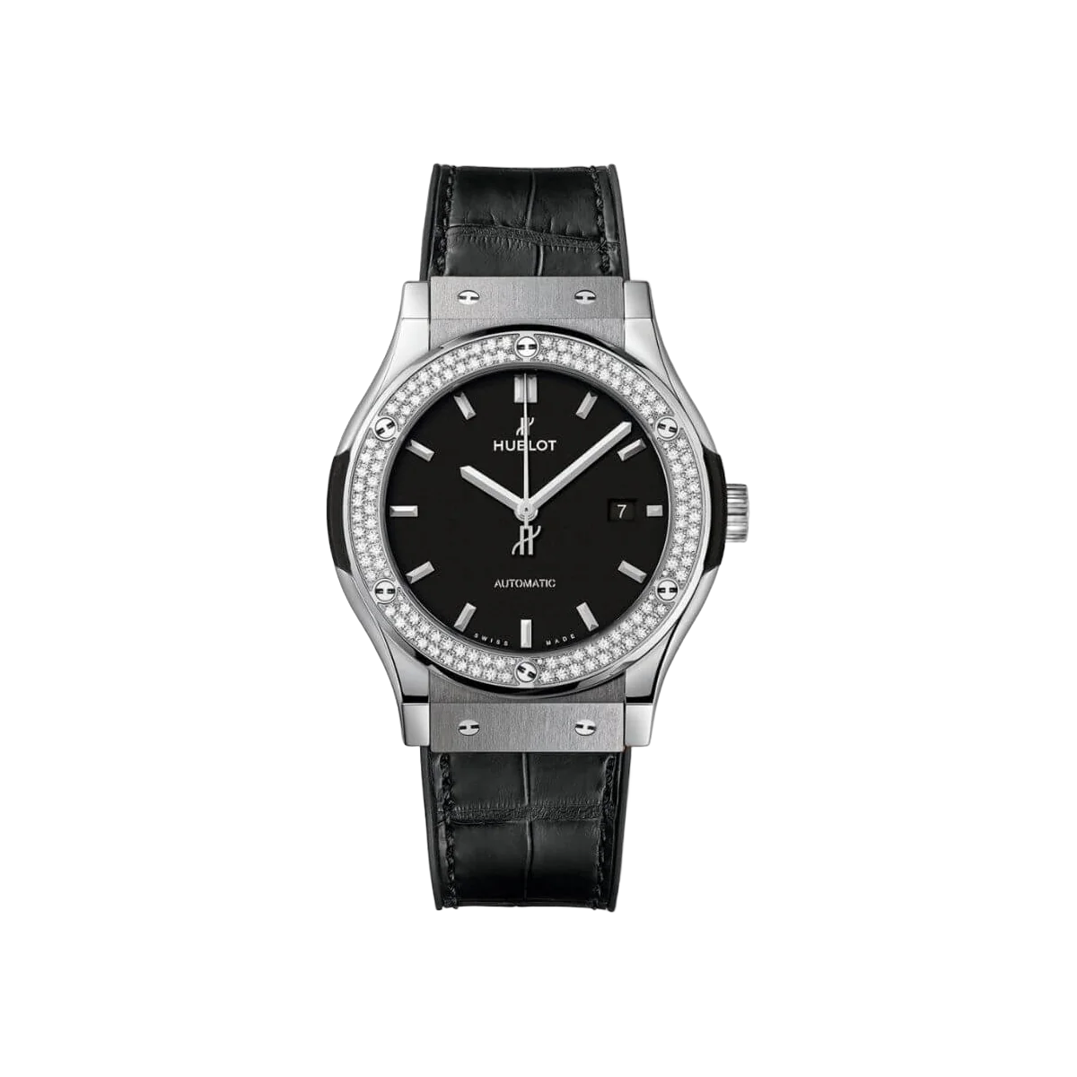 Hublot Classic Fusion 542.NX.1171.LR.1104 Titanium Diamonds Black Dial