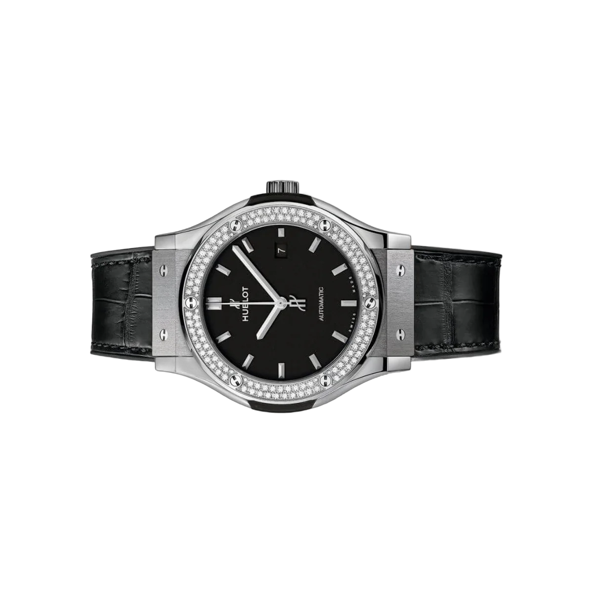 Hublot Classic Fusion 542.NX.1171.LR.1104 Titanium Diamonds Black Dial