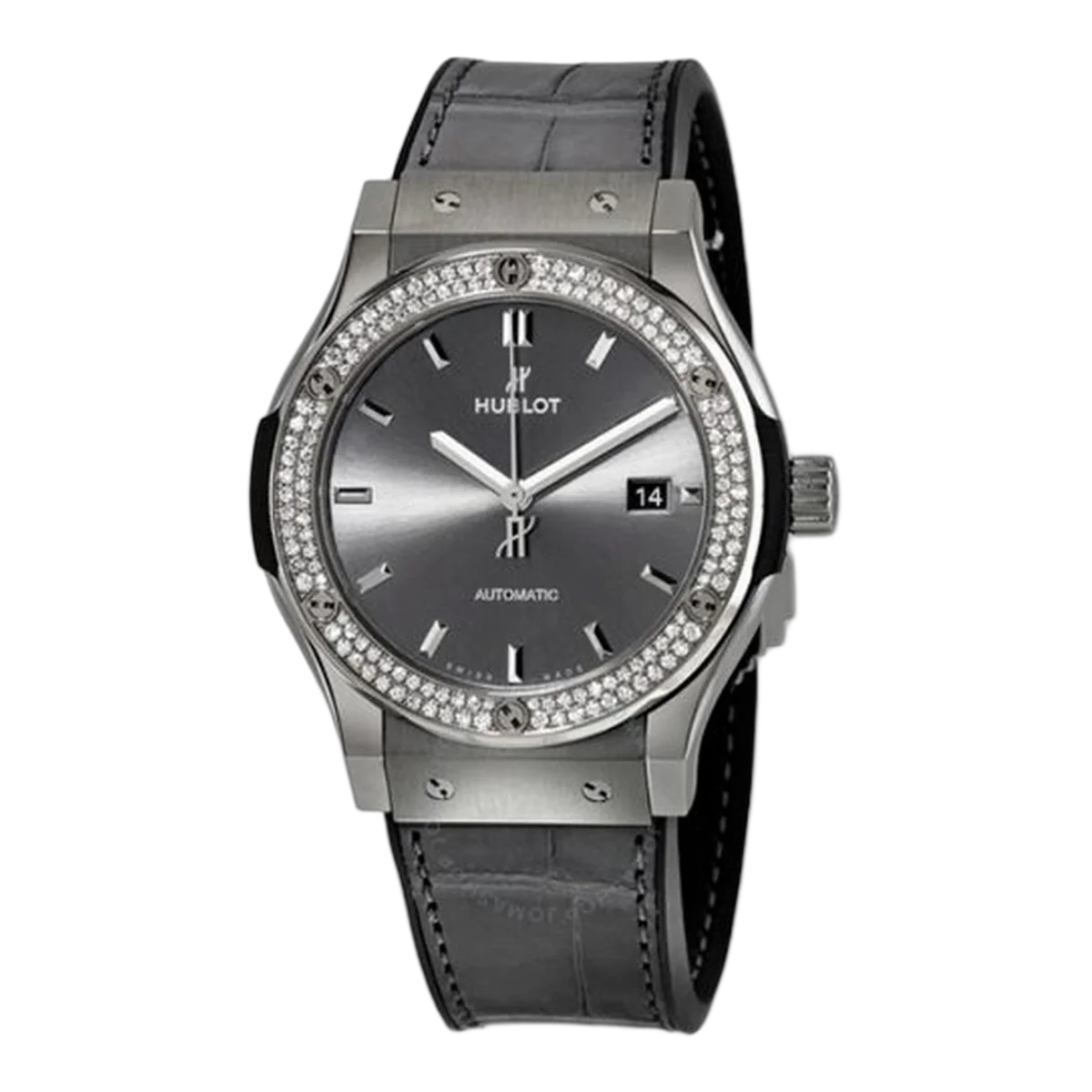 Hublot Classic Fusion Racing Grey Diamond Grey Sunblast Dial Men's Watch Ref. 542.Nx.7071.Lr.1104