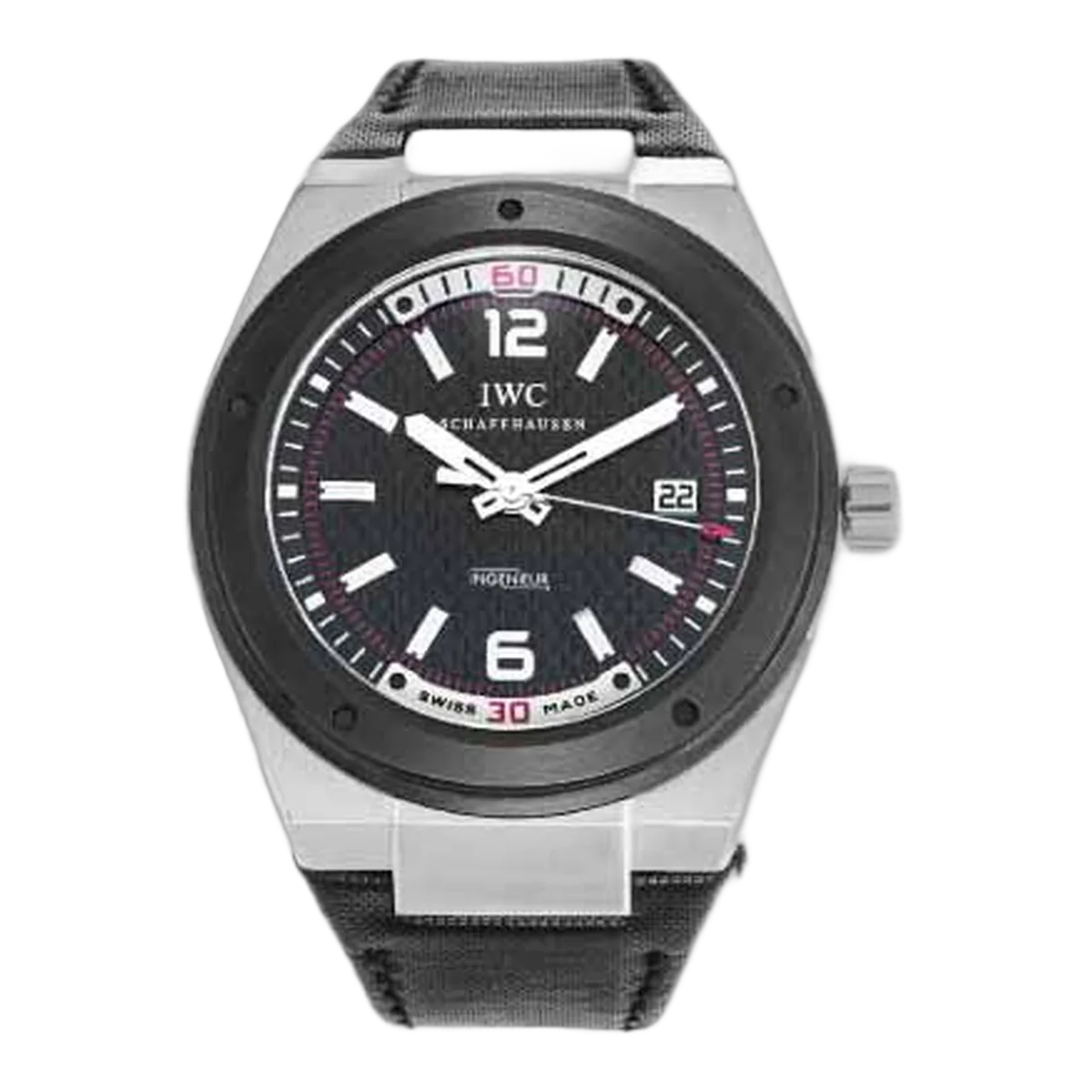 Iwc Ingenieur Black Dial Automatic Stainless Steel 44Mm Men's Watch