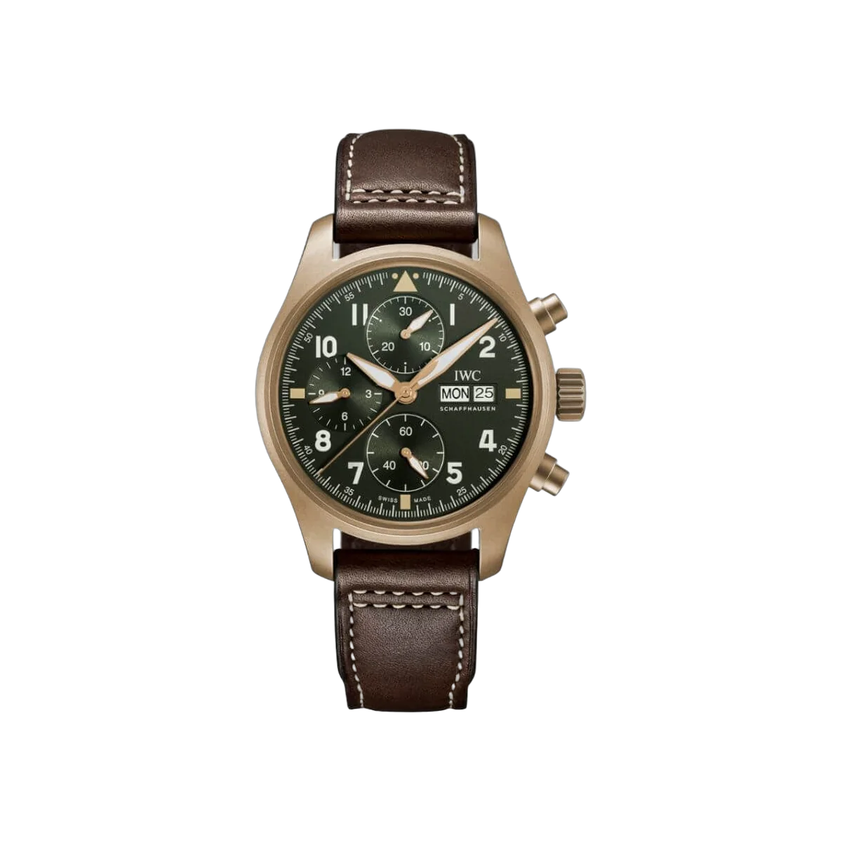 ساعة IWC پایلوت IW387902 كرونوغراف سبتفاير بمينا أخضر