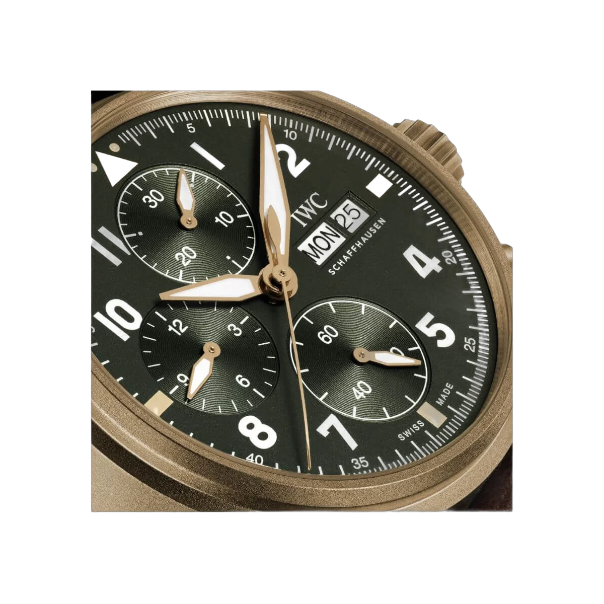 IWC 飞行员 IW387902 喷火战斗机计时码表 绿色表盘
