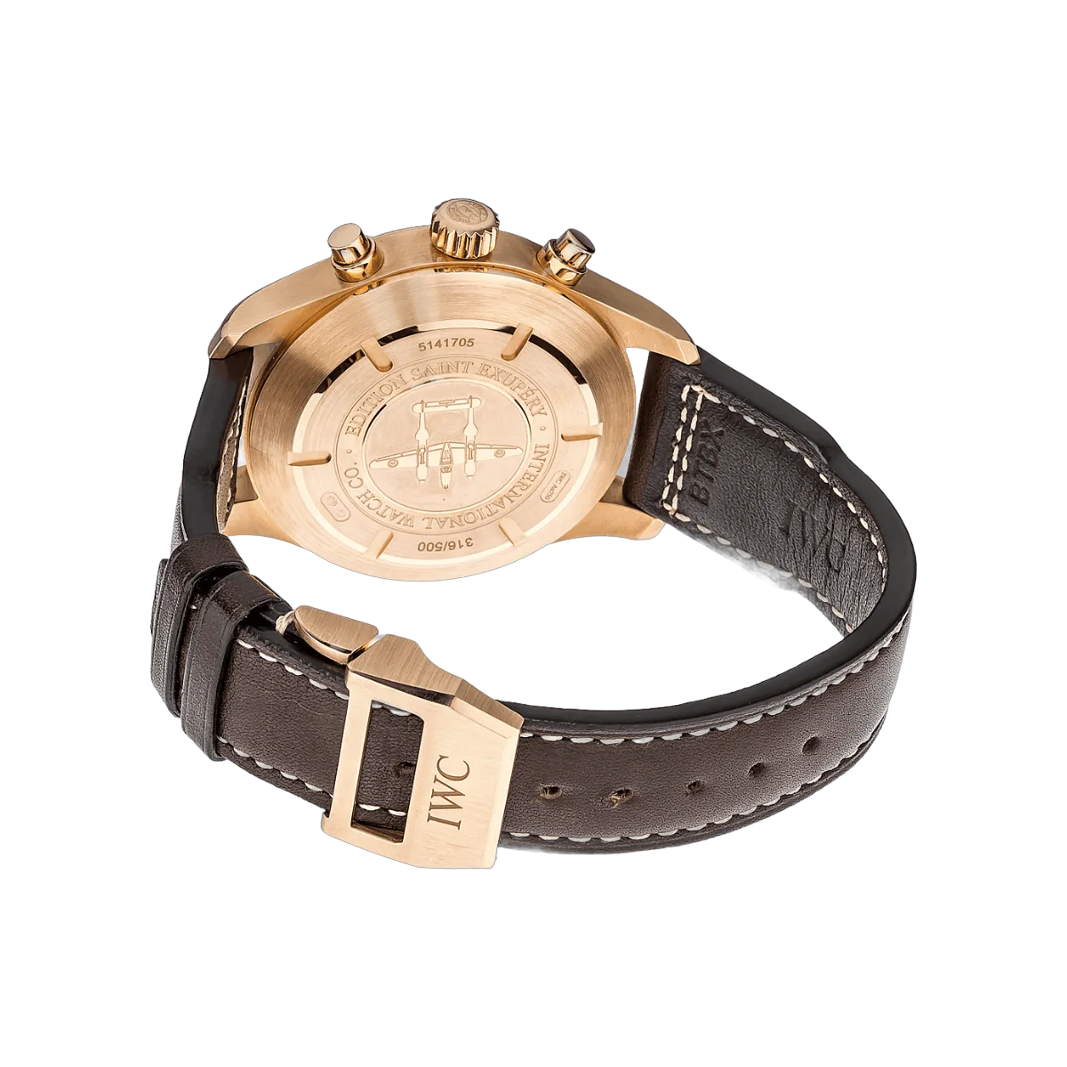 IWC Fliegerchronograph Antoine De Saint Exupery IW387805 Rotgold Automatik Braunes Zifferblatt