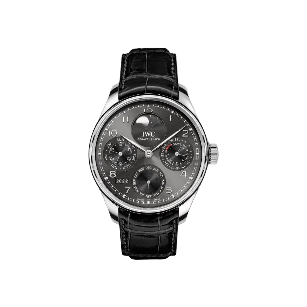 IWC بورتوغيزر IW503301 بتقويم دائم وميناء أسود