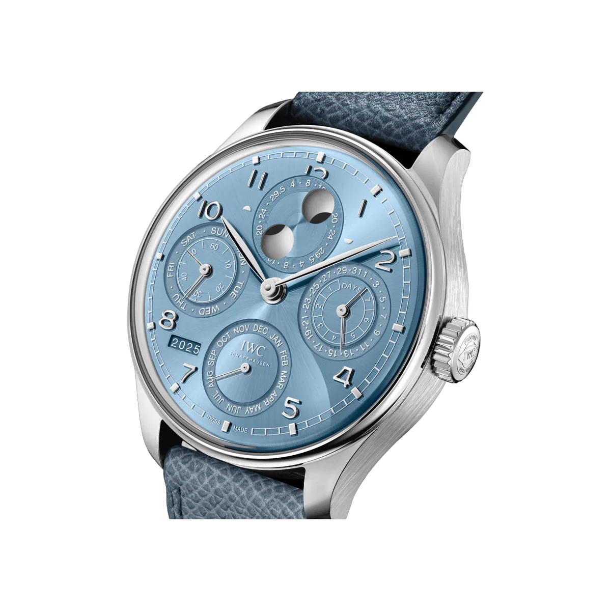 IWC Portugieser IW503703 Ewiger Kalender Weißgold 44mm Horizon Blau Zifferblatt Herrenuhr