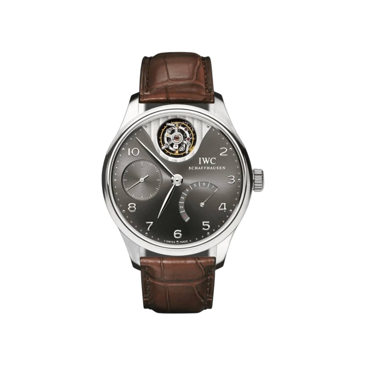 IWC Portuguese Tourbillon Mystere IW504207 White Gold With Gray Dial