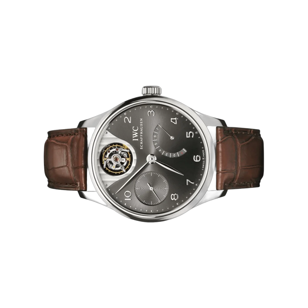 IWC Portuguese Tourbillon Mystere IW504207 White Gold With Gray Dial