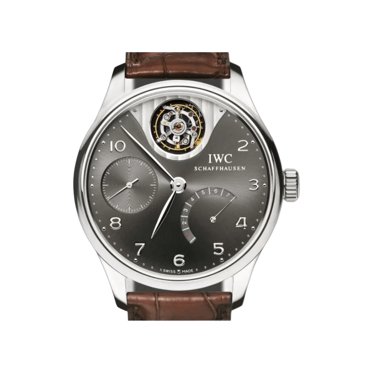 IWC Portuguese Tourbillon Mystere IW504207 White Gold With Gray Dial