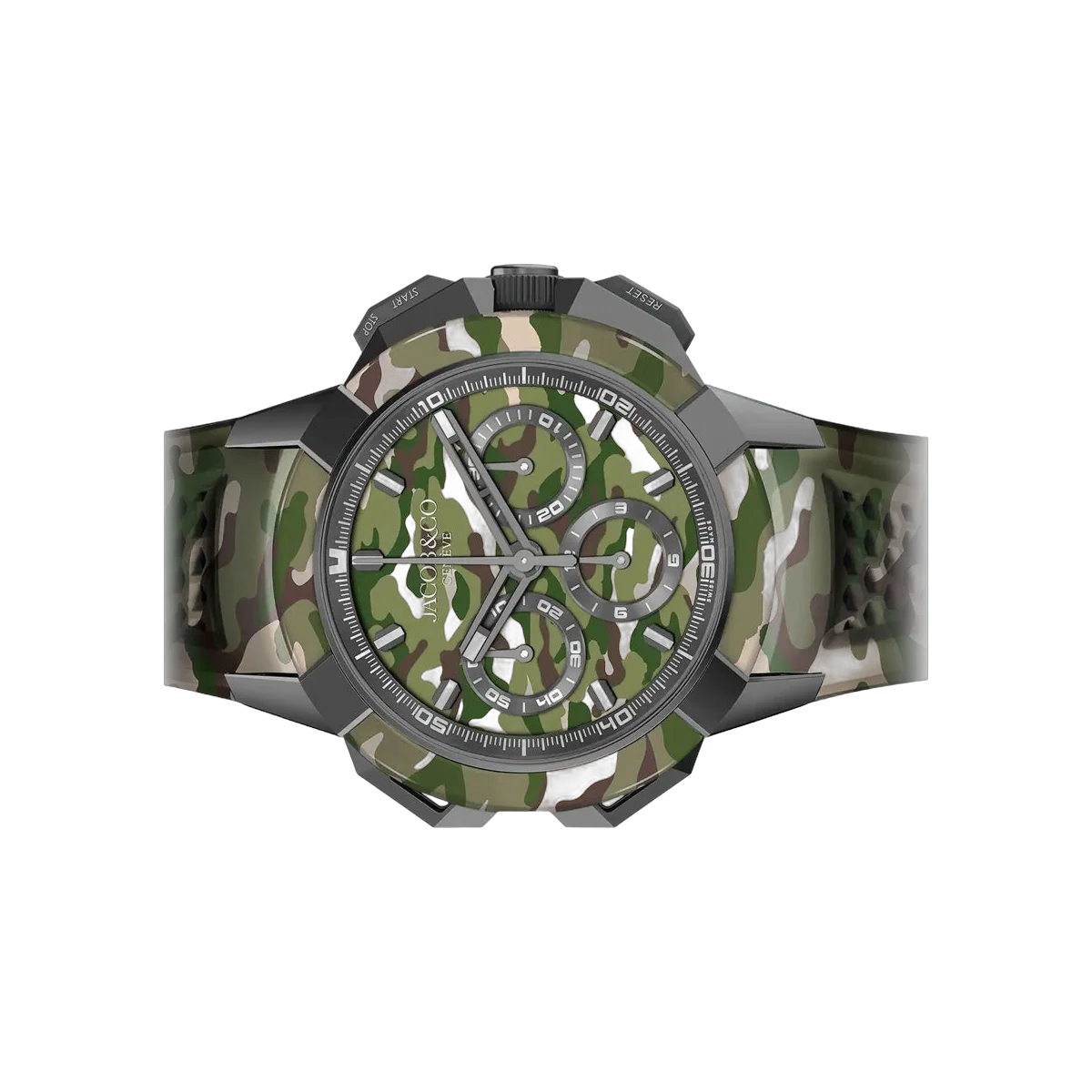 Jacob & Co. Green Camo Epic X Chrono EC440.20.AB.AA.ABRUA Titanium Green Dial 44mm Men's Watch