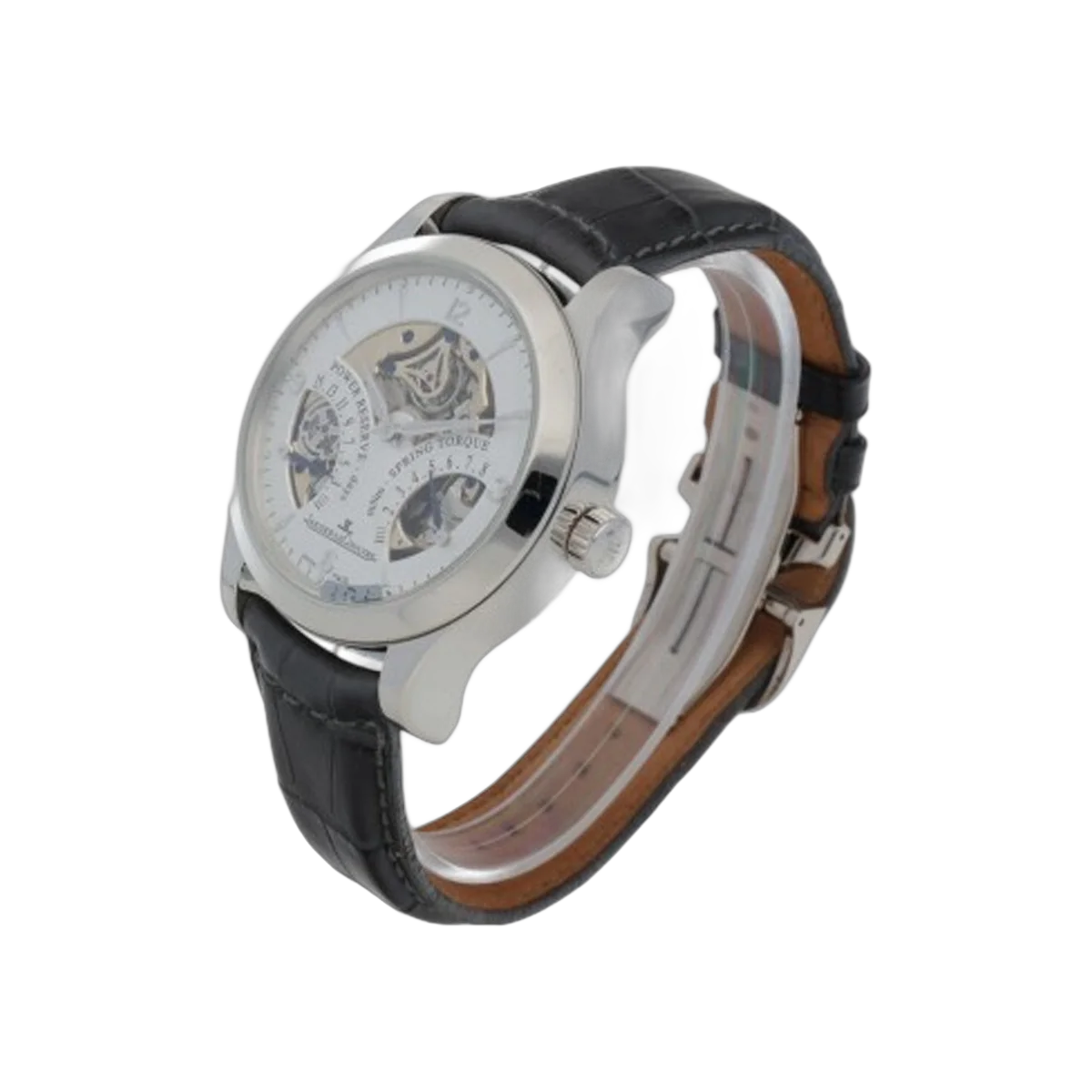 Jaeger Lecoultre 积家大师三问表 151.6.67.S 铂金 44 毫米镂空表盘男士手表