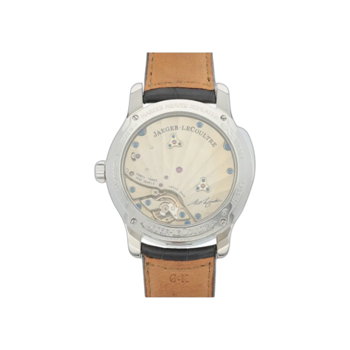 Jaeger Lecoultre 积家大师三问表 151.6.67.S 铂金 44 毫米镂空表盘男士手表