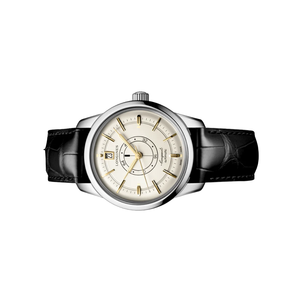 Longines Conquest Heritage L16484782 Central Power Reserve 38mm Champagne Dial Mens Watch