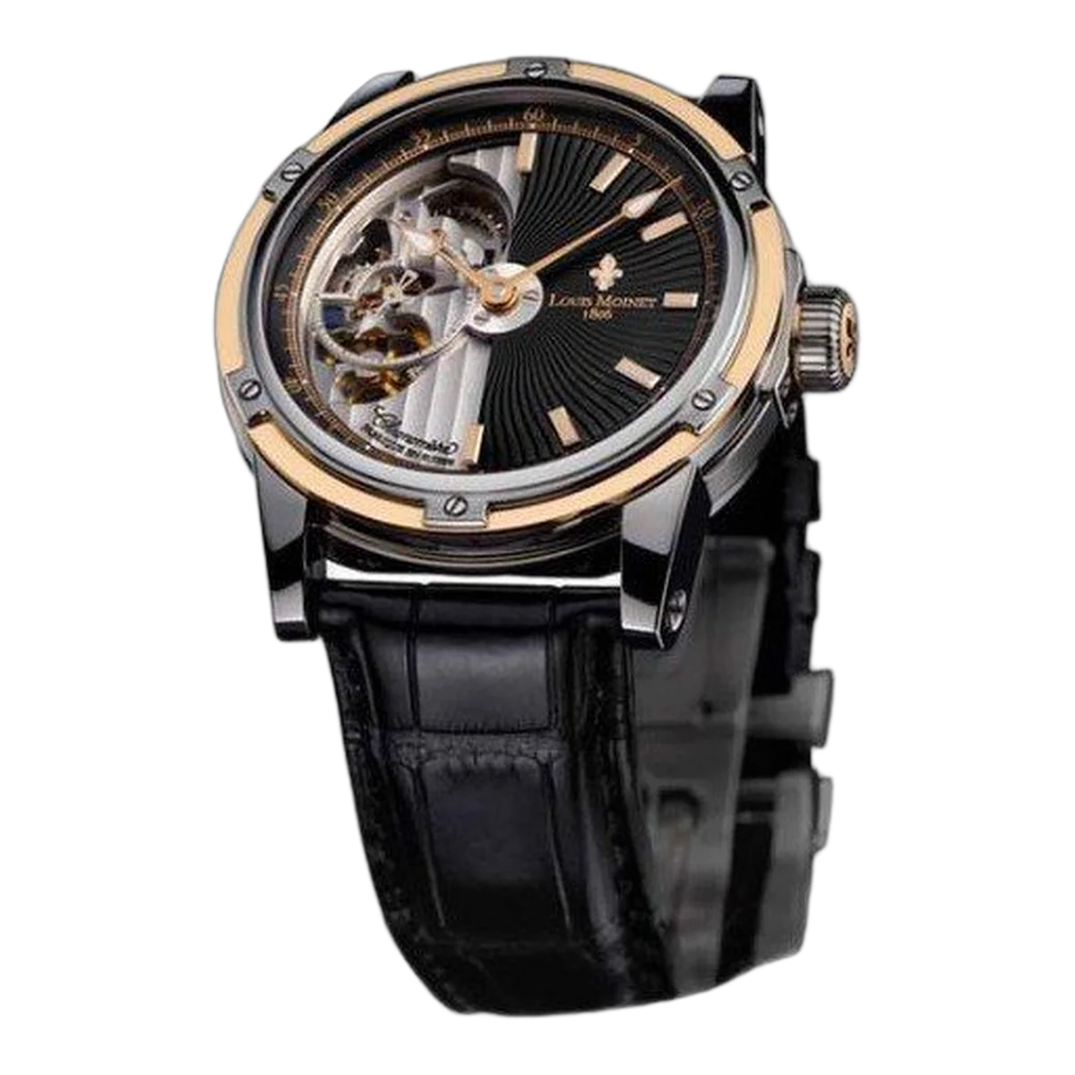 Louis Moinet Mecanograph 43.5Mm 18Kt Rose Gold/Titanium Limited Edition 365 Pieces Men?S Watch