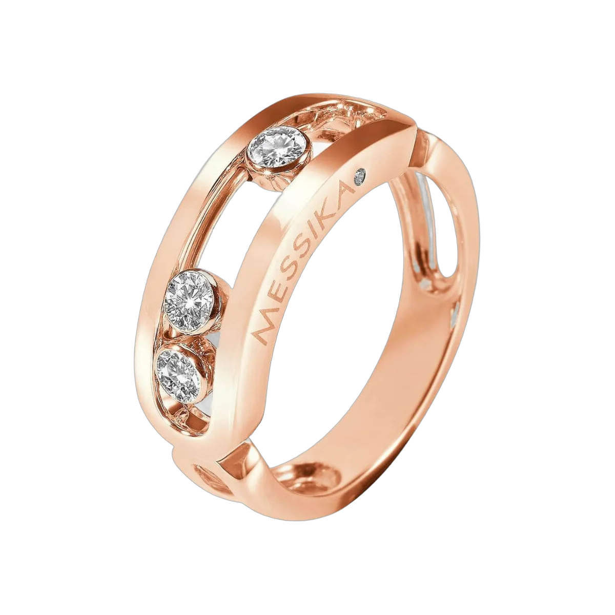 Messika Move Classic 03998-PG-55 Pink Gold Diamond Ring