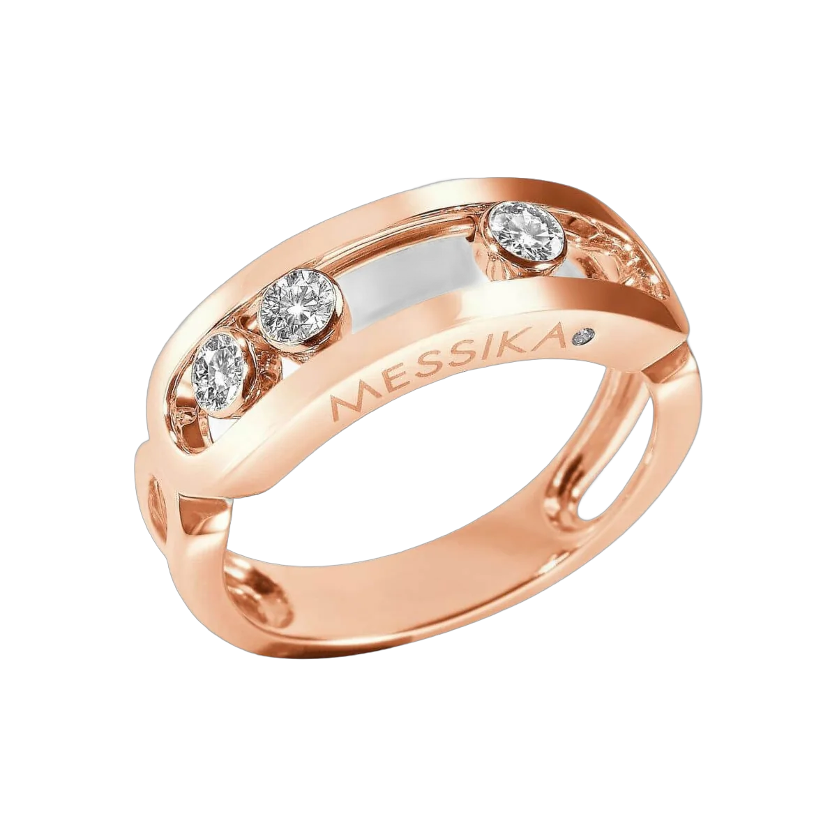 Messika Move Classic 03998-PG-55 Pink Gold Diamond Ring