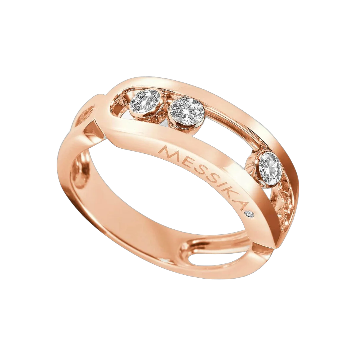 Messika Move Classic 03998-PG-55 Pink Gold Diamond Ring