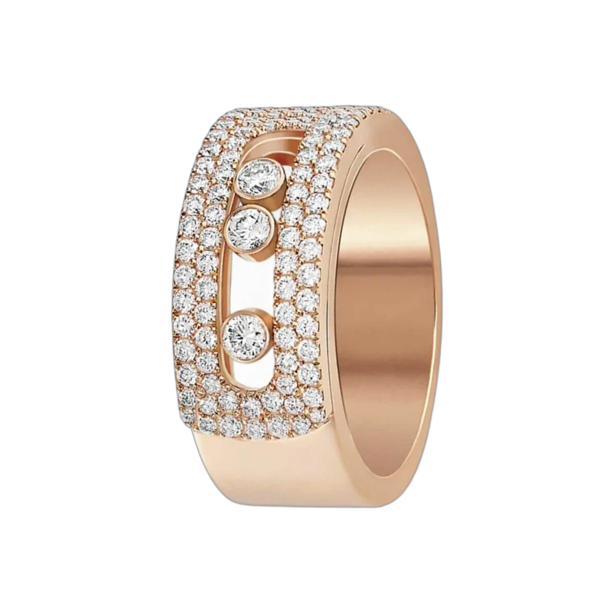 Messika Move Noa Gm 10102-PG-52 Pave Pink Gold Diamond Ring
