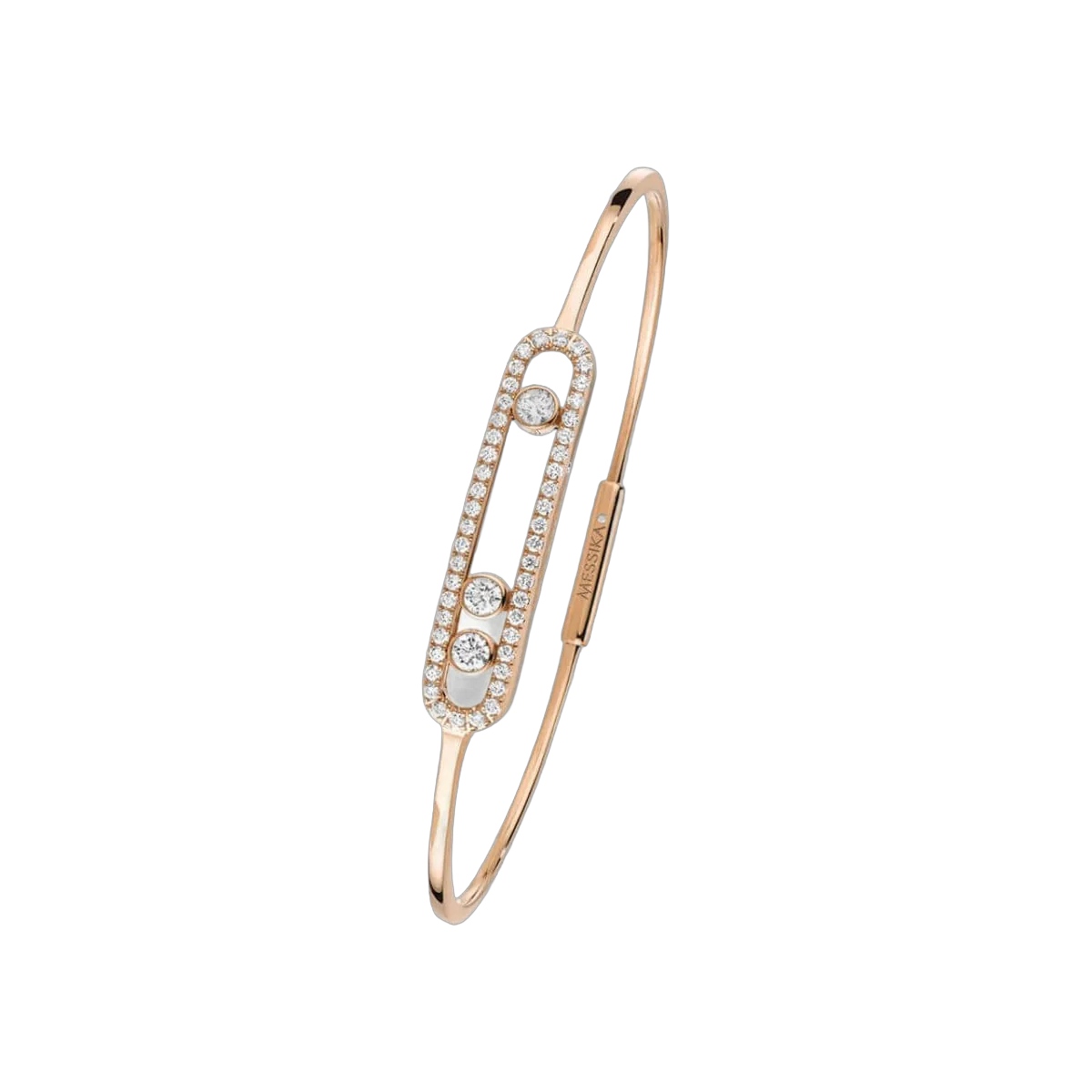Messika Move Pave Thin 05032-PG Rose Gold Diamond Bracelet
